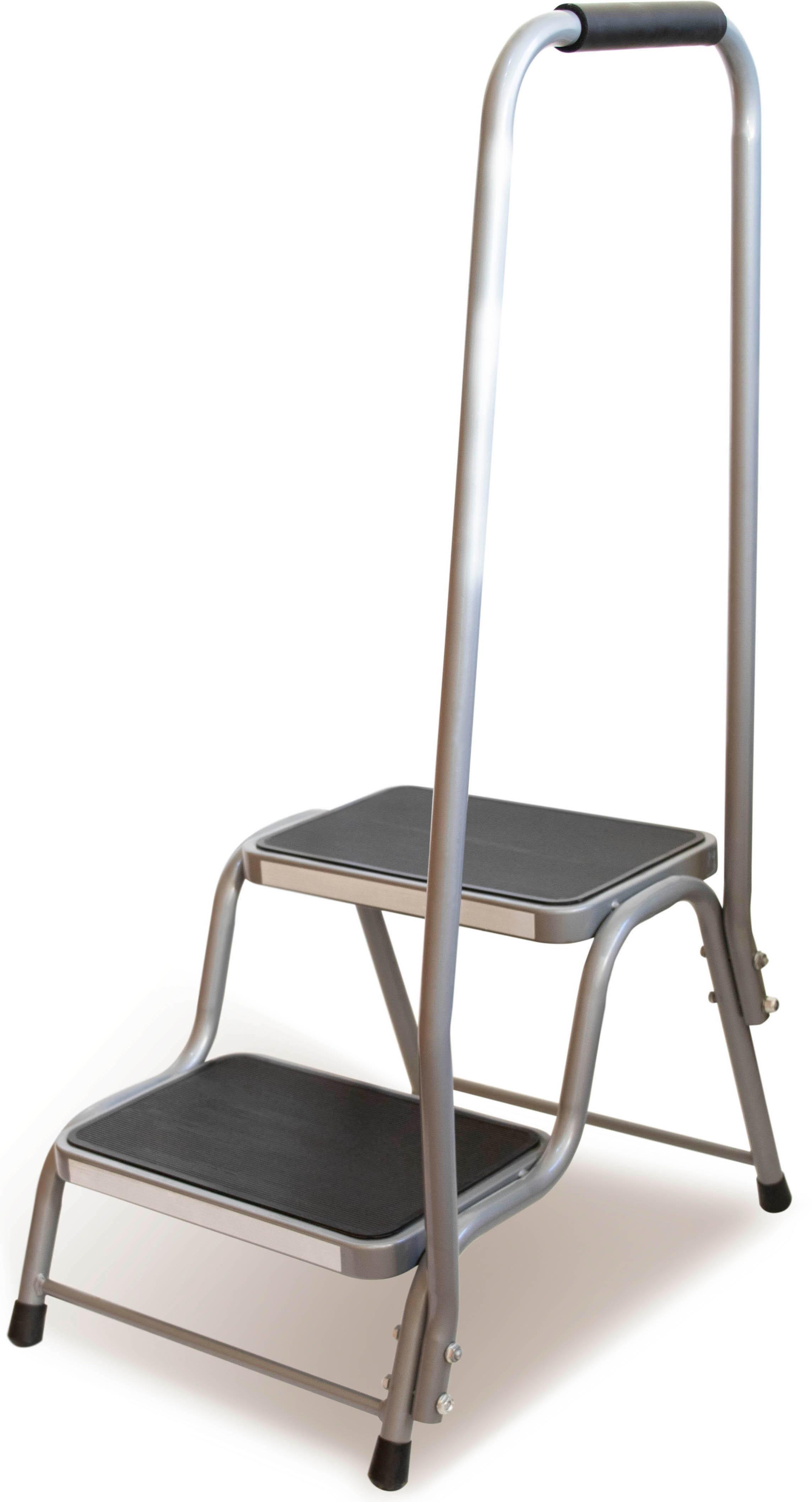 Double Steel Caravan Step with Handrail