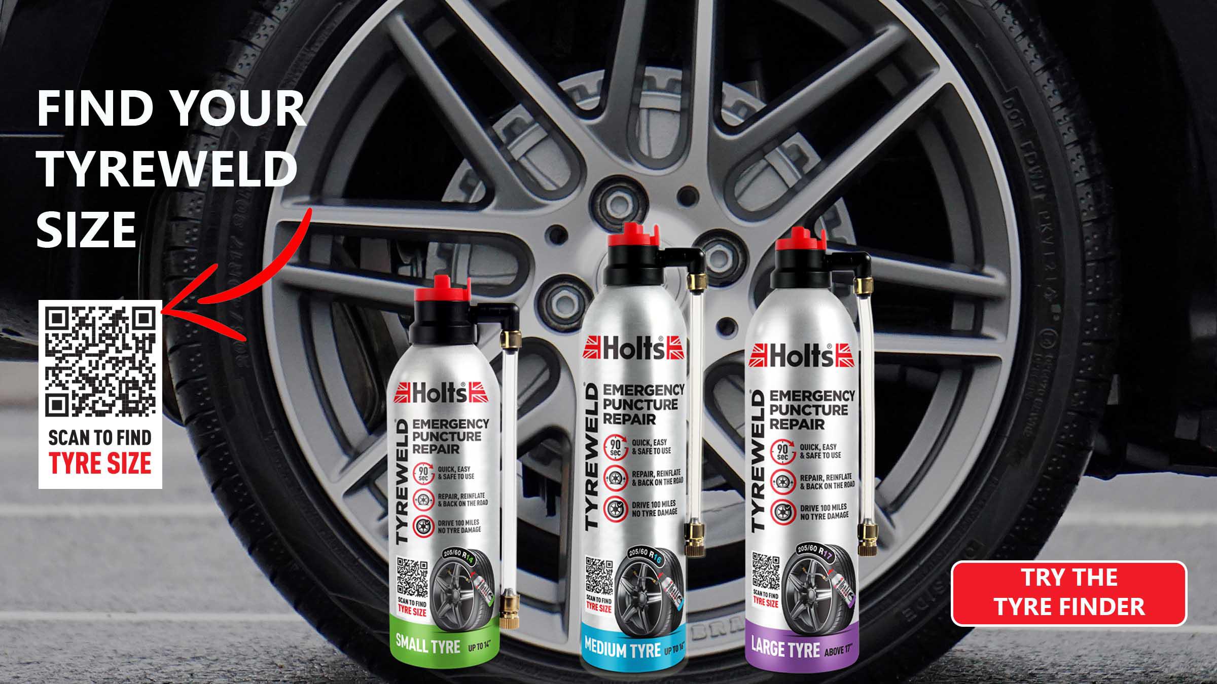Holts Tyreweld 400ml 4 Holts Tyreweld 400ml