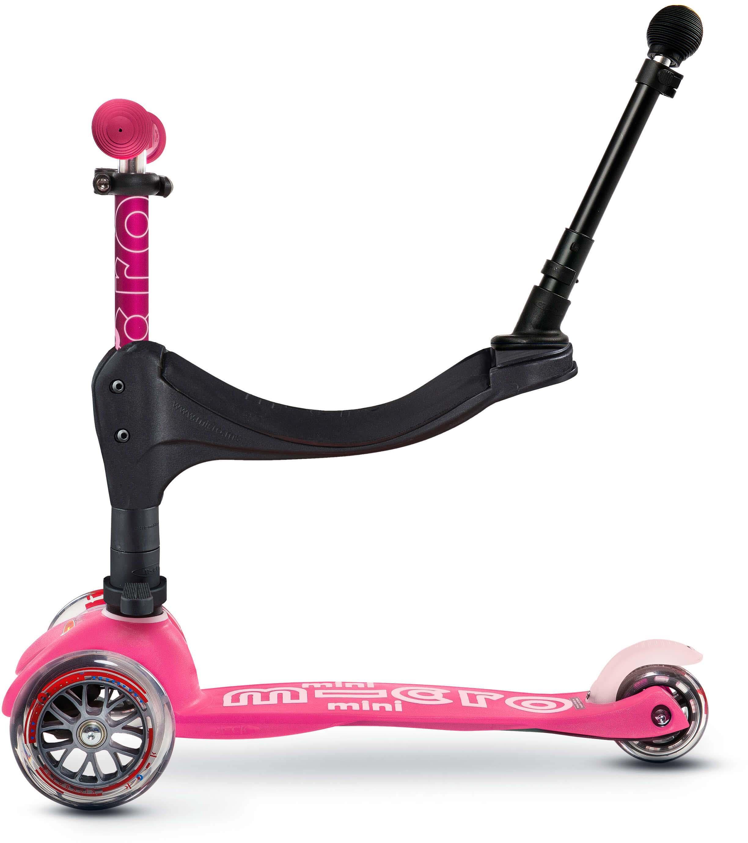 Mini Micro 3in1 Deluxe Plus Pink Kids Scooter