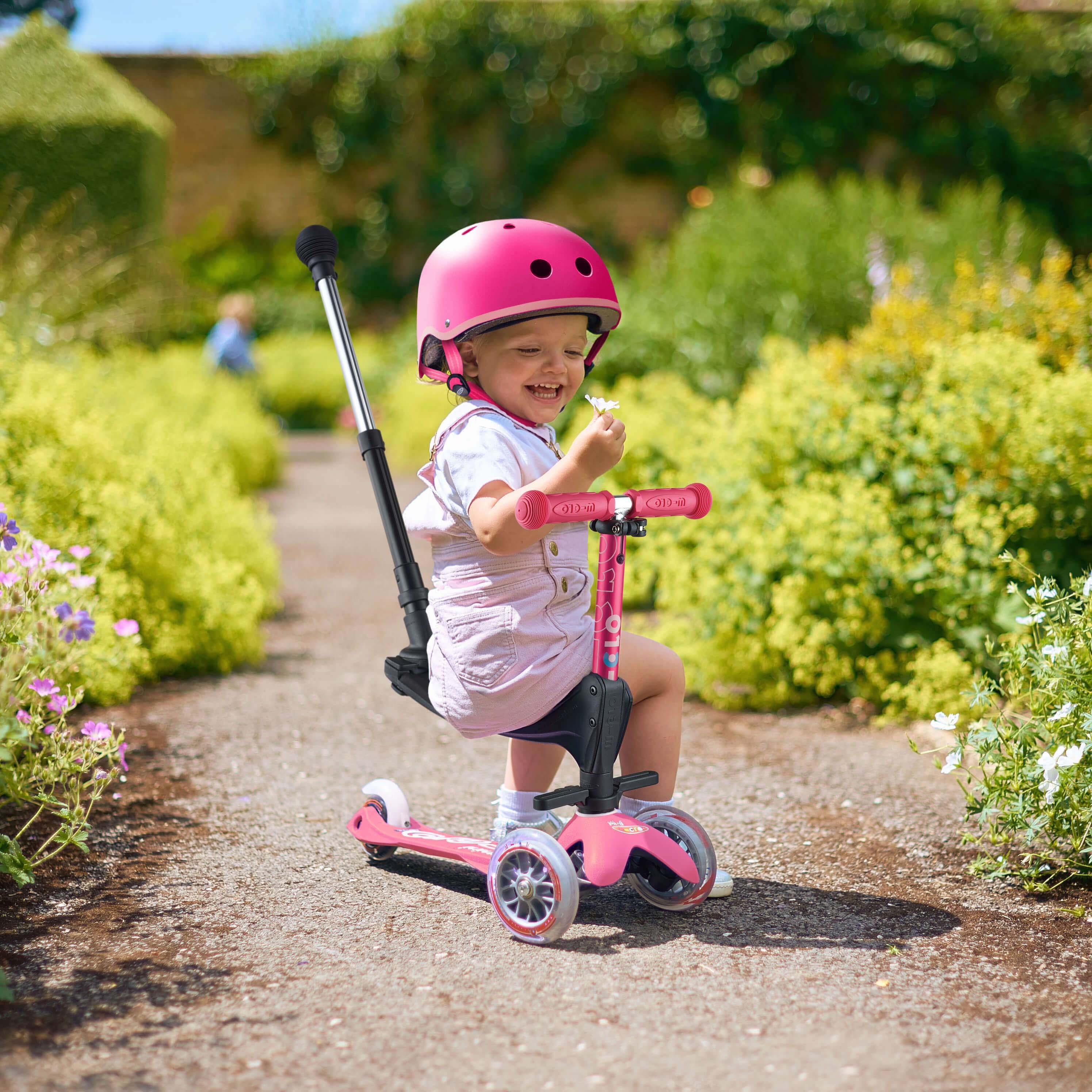 Mini Micro 3in1 Deluxe Plus Pink Kids Scooter
