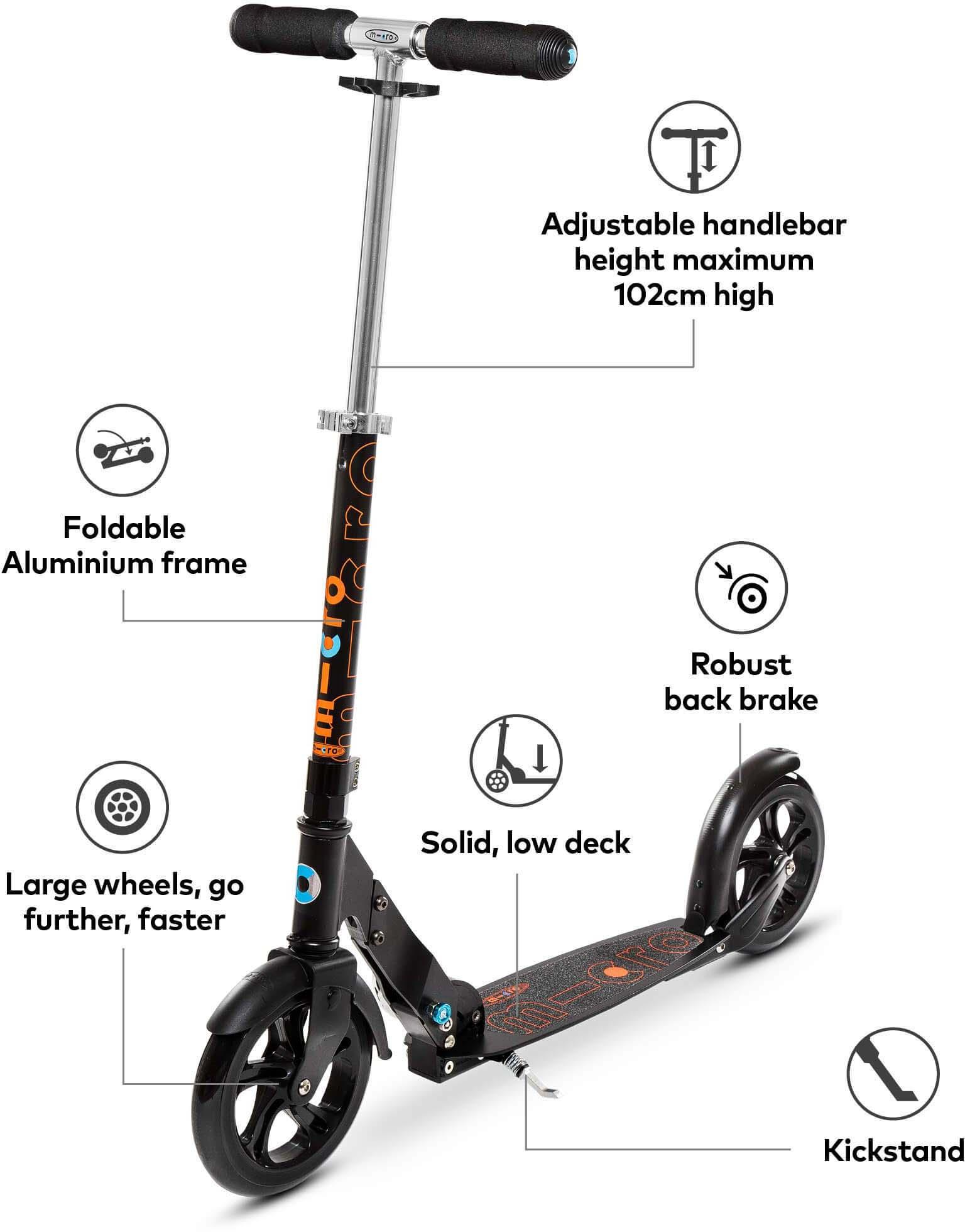 Micro Classic Scooter, Black 4 Micro Classic Scooter, Black