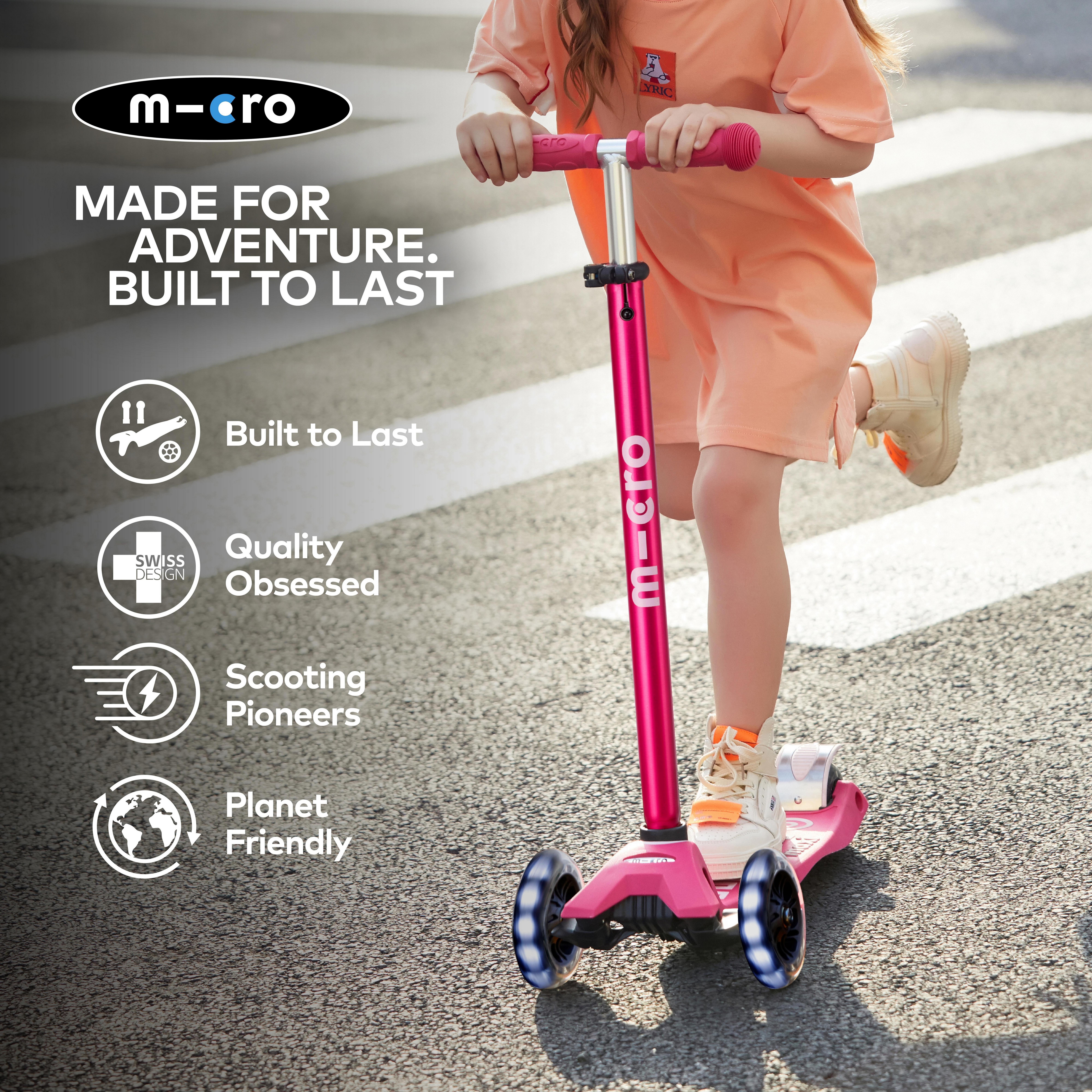 Maxi Micro Glow Deluxe LED Scooter, Pink